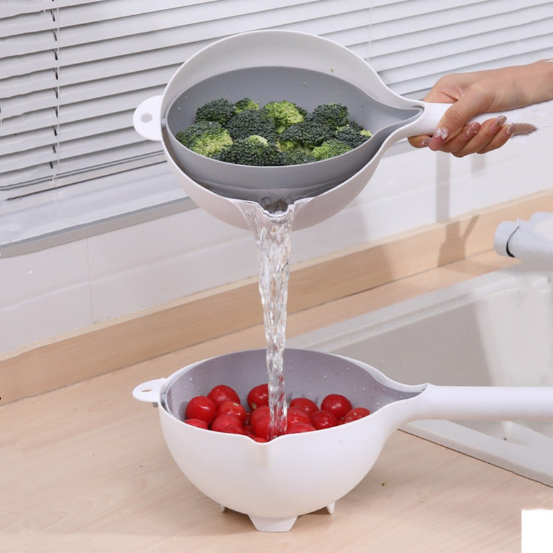 Double-Layer Plastic Drain Basket
