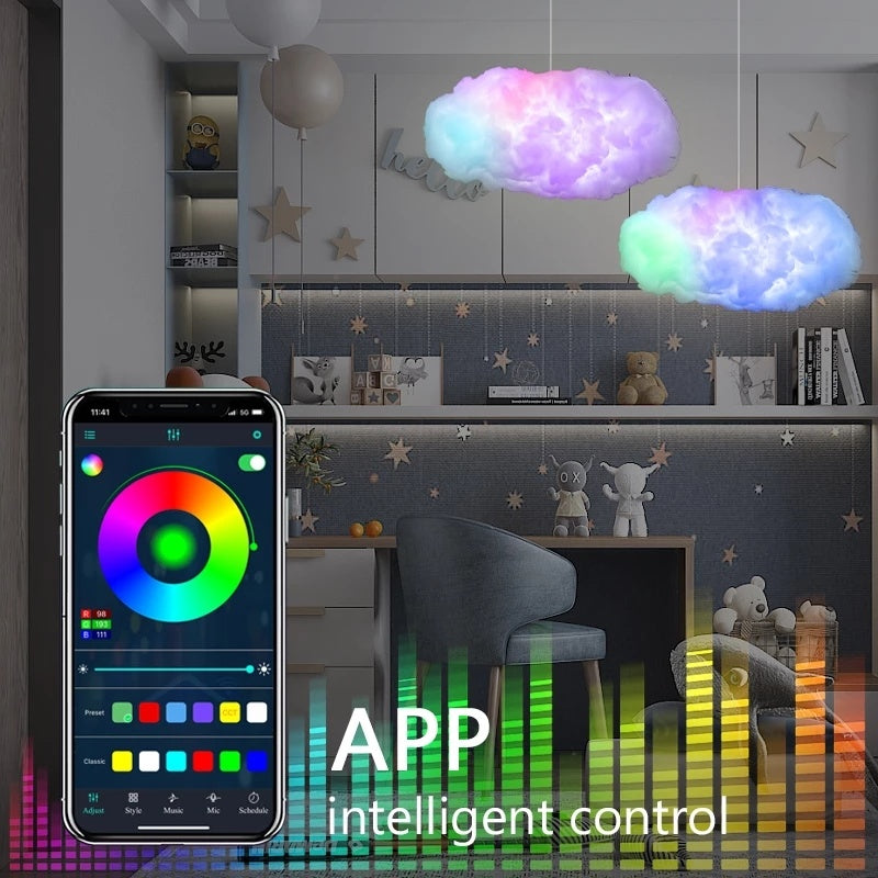 USB Cloud Light APP Control 3D RGBIC Ambient Music Lamp