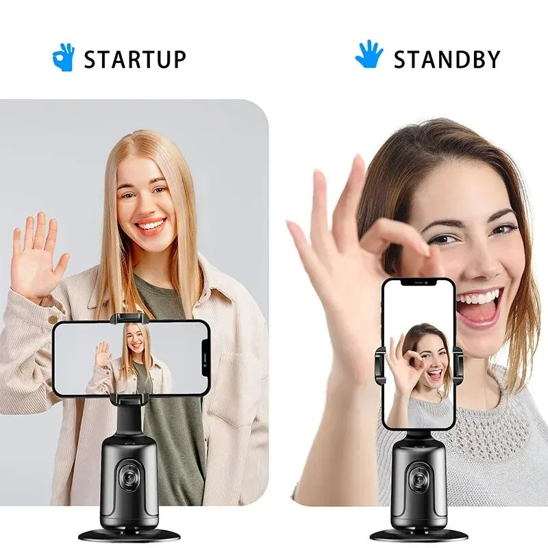 360 Auto Face Tracking Gimbal – AI Smart Phone Stabilizer Tripod
