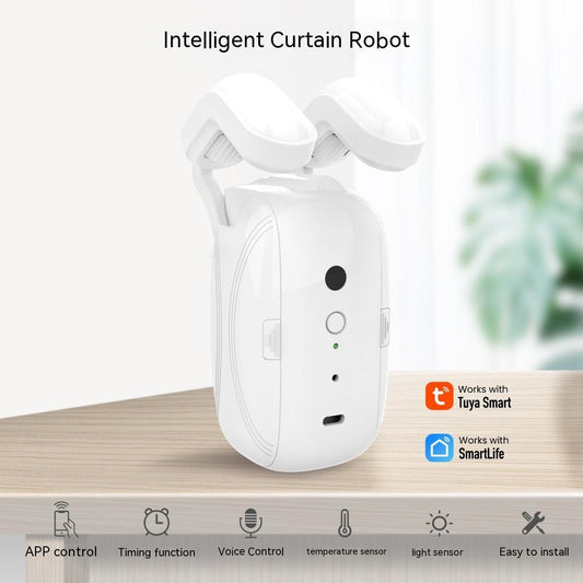 Smart Wifi Curtain Robot – Electric Roman Rod Curtain Companion