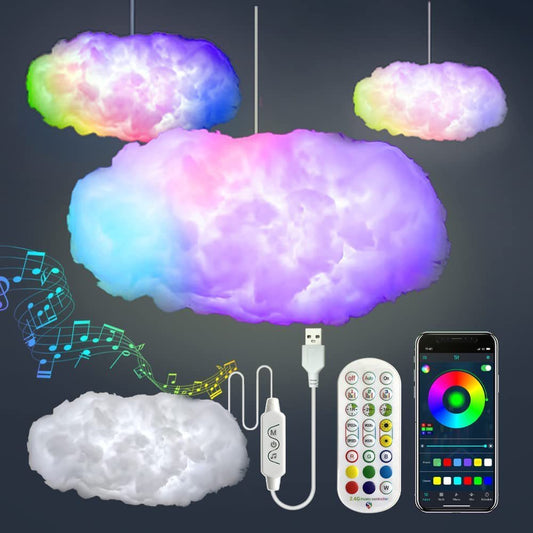 USB Cloud Light APP Control 3D RGBIC Ambient Music Lamp