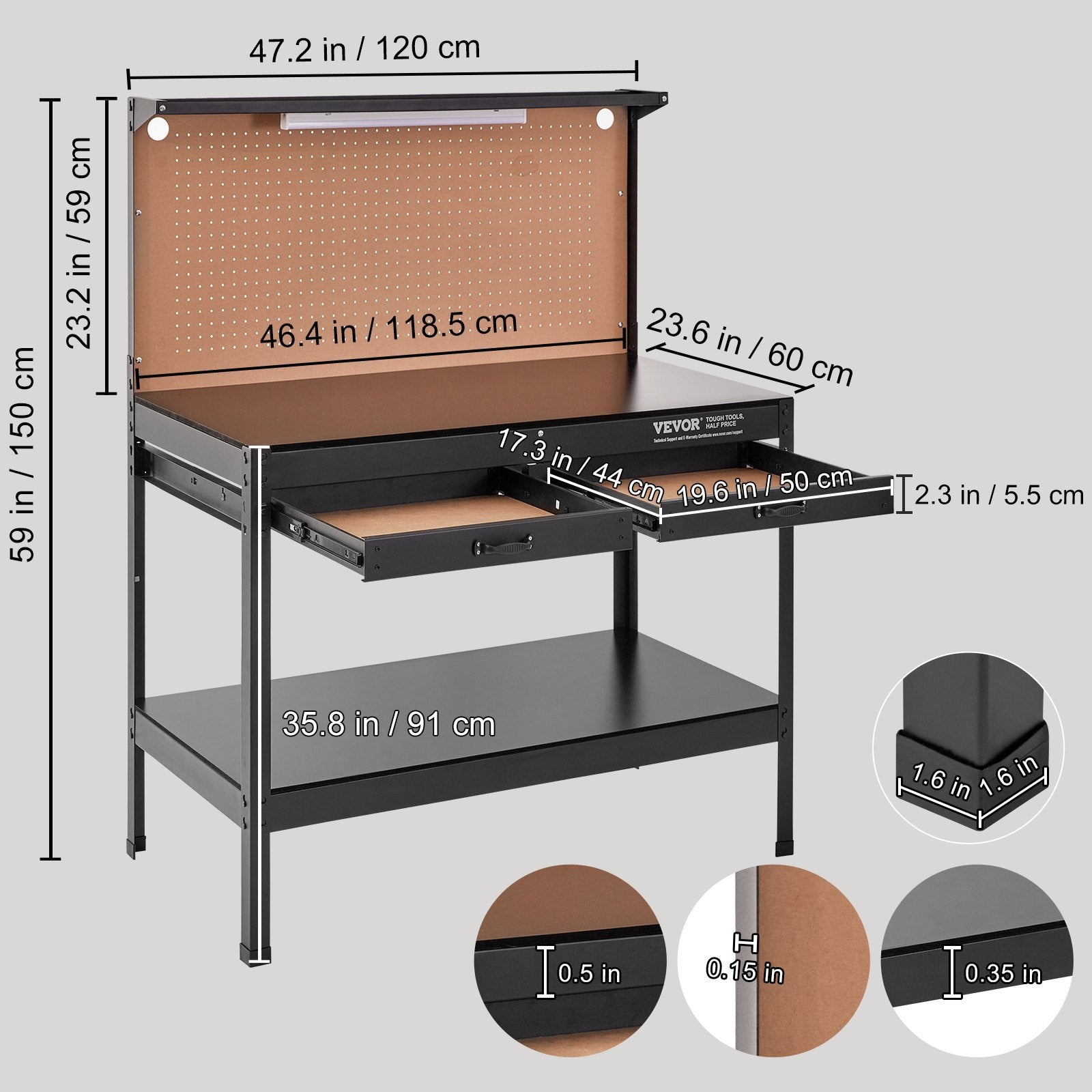 Heavy Duty Garage Workbench