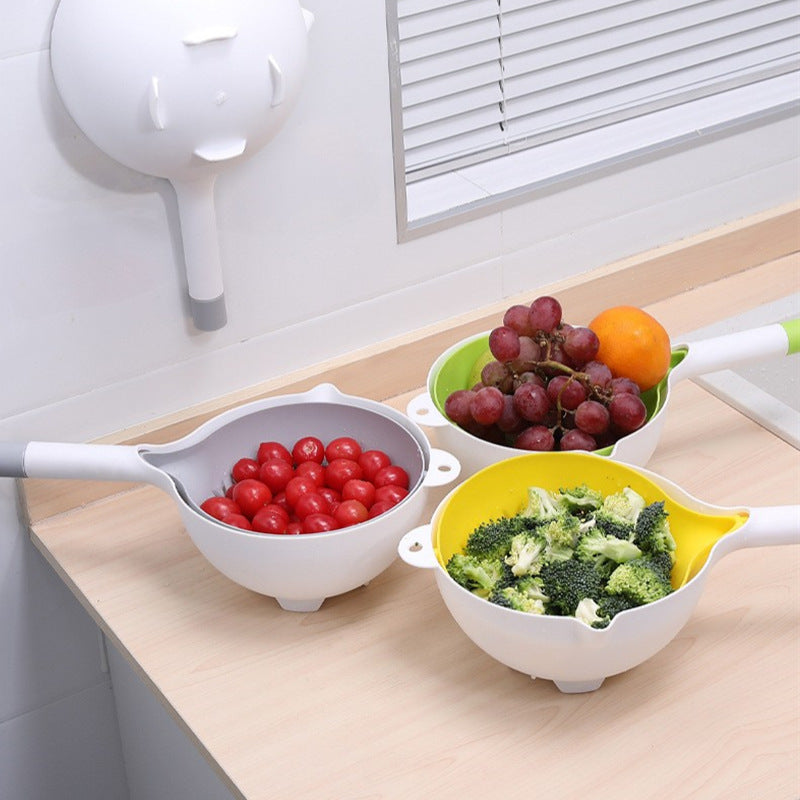 Double-Layer Plastic Drain Basket